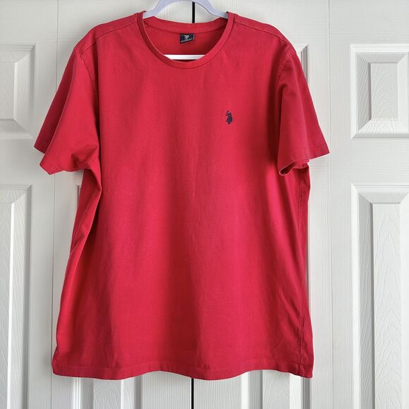 U.S. Polo Association T-Shirt Mens Size XL Red Short Sleeve Classic Fit - Picture 1 of 8